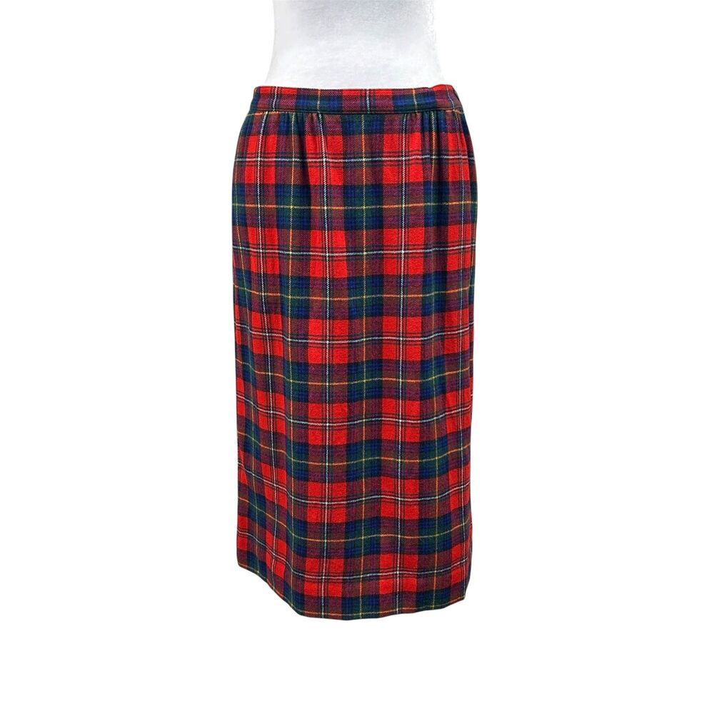 Vintage Pendleton Plaid Authentic Boyd Tartan Virgin Wool Pencil Skirt Sz 10